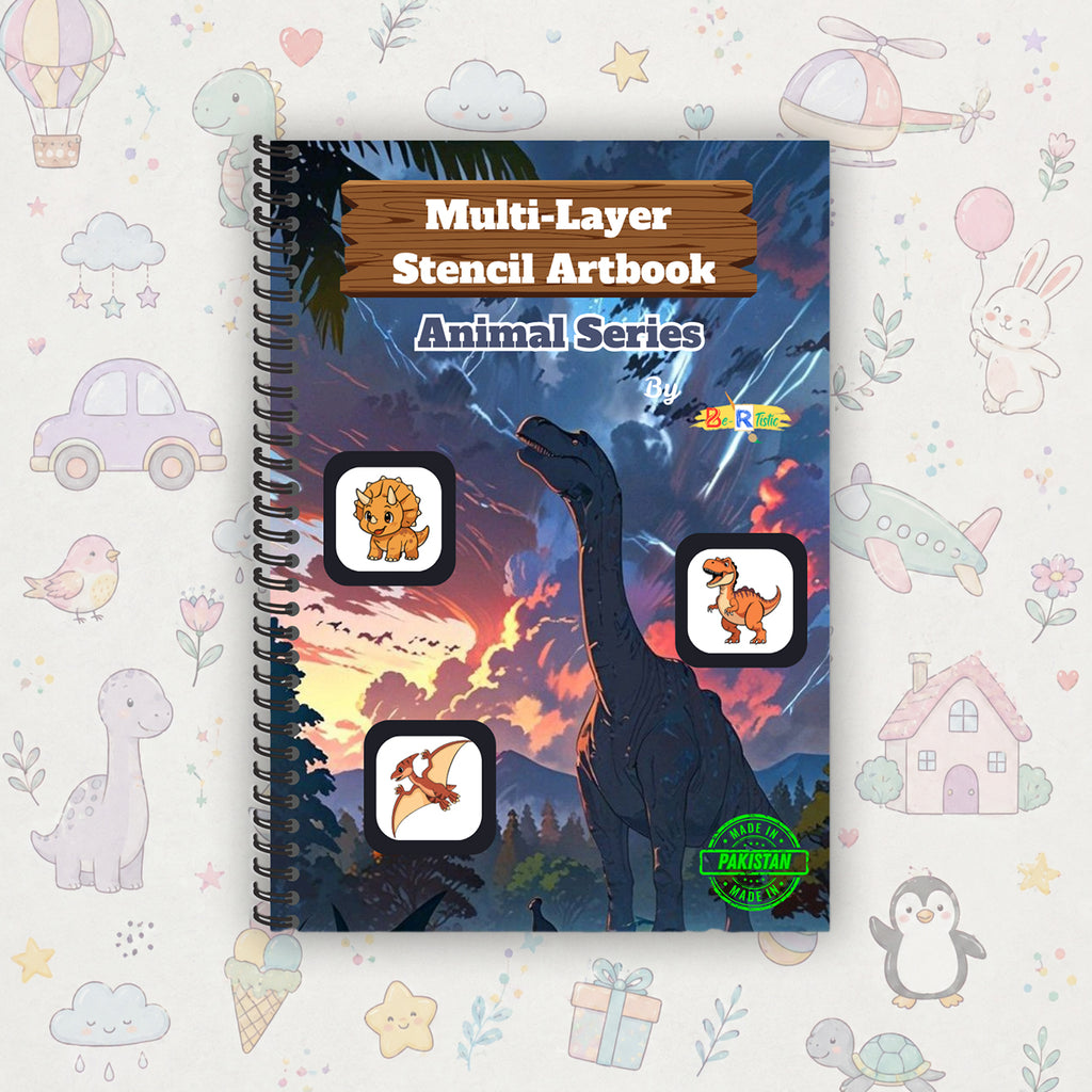 Dinosaur Multilayer Drawing Book